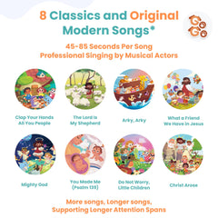 GO GO Songs of Creation and Praise adjustable-volume makes safe listening easy.