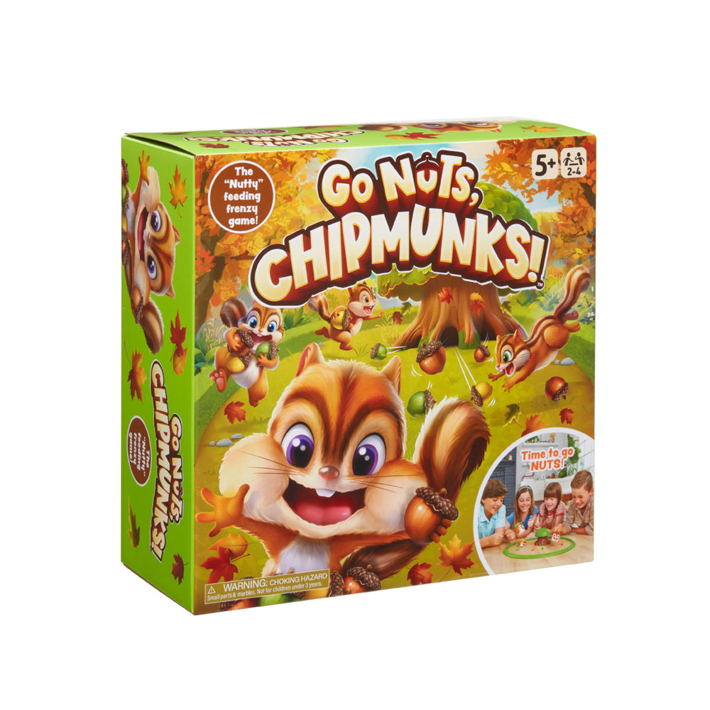 Go Nuts Chipmunks family game night: promotes quick reflexes and friendly competition.