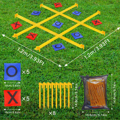 GoBene giant tic tac toe beanbags double-sided for intuitive X and O play.