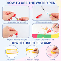 GoBene Water Doodle Mat drawing manual to inspire kids and caregivers.