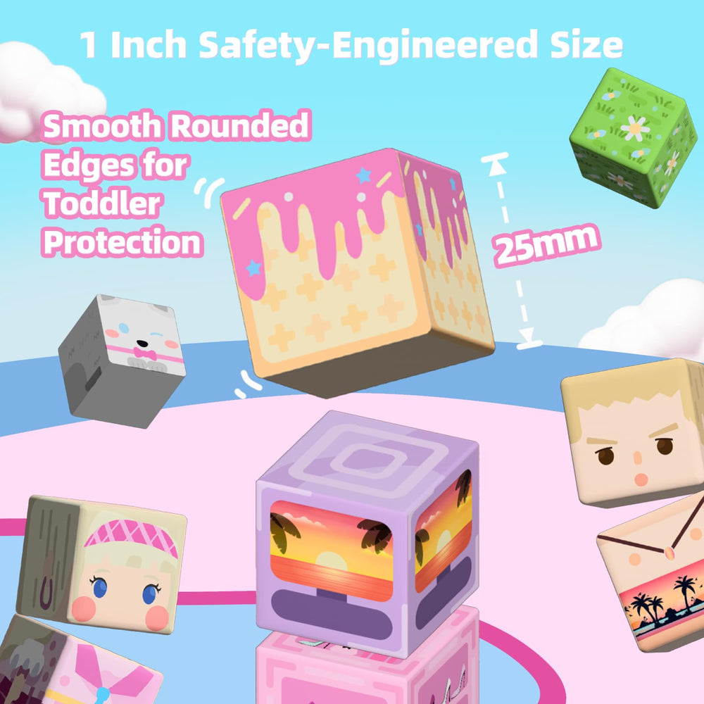 GobiDex 100PCS magnetic blocks feature fashion girls in swimsuits for stylish builds