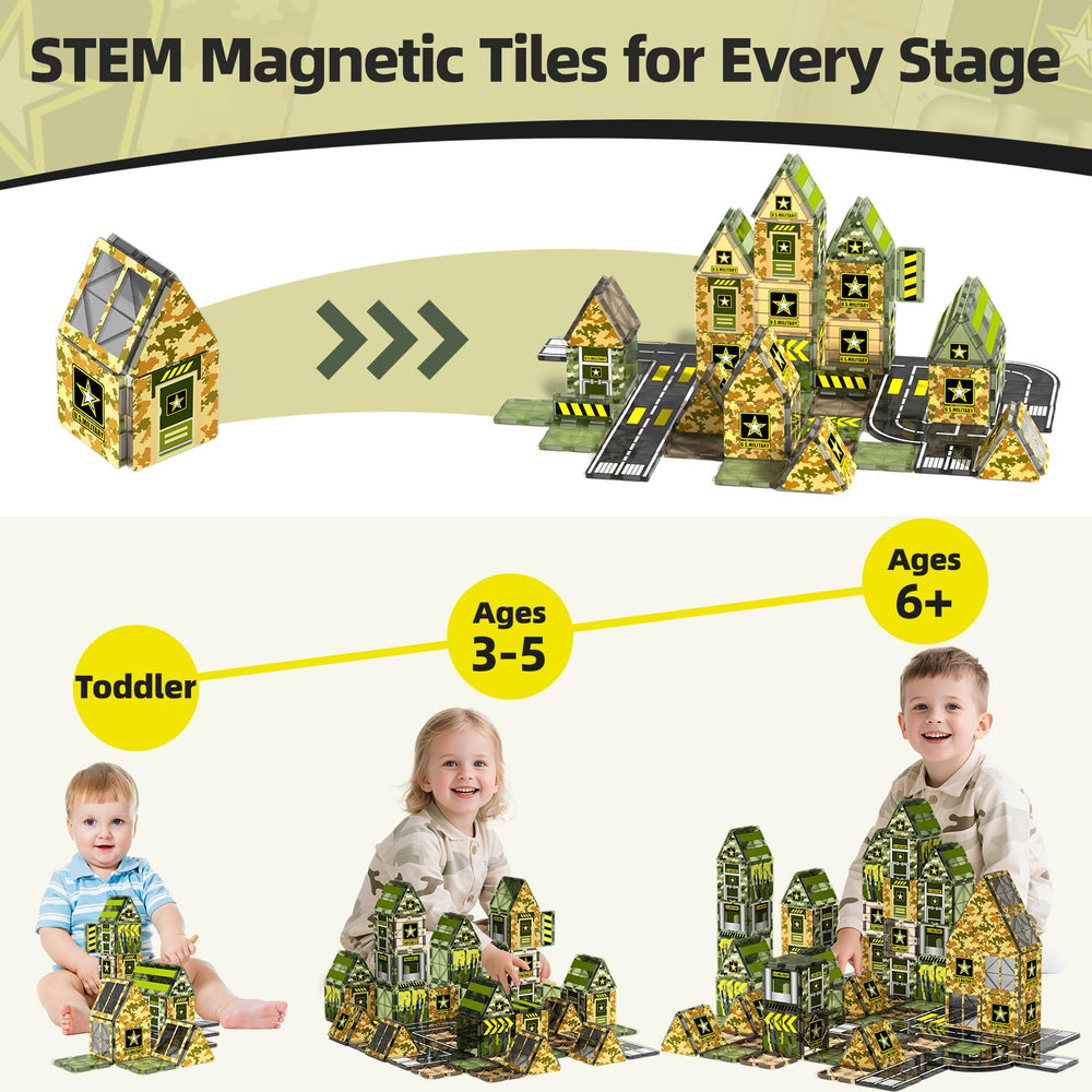 GobiDex army men figures and tiles support storytelling and fine motor practice