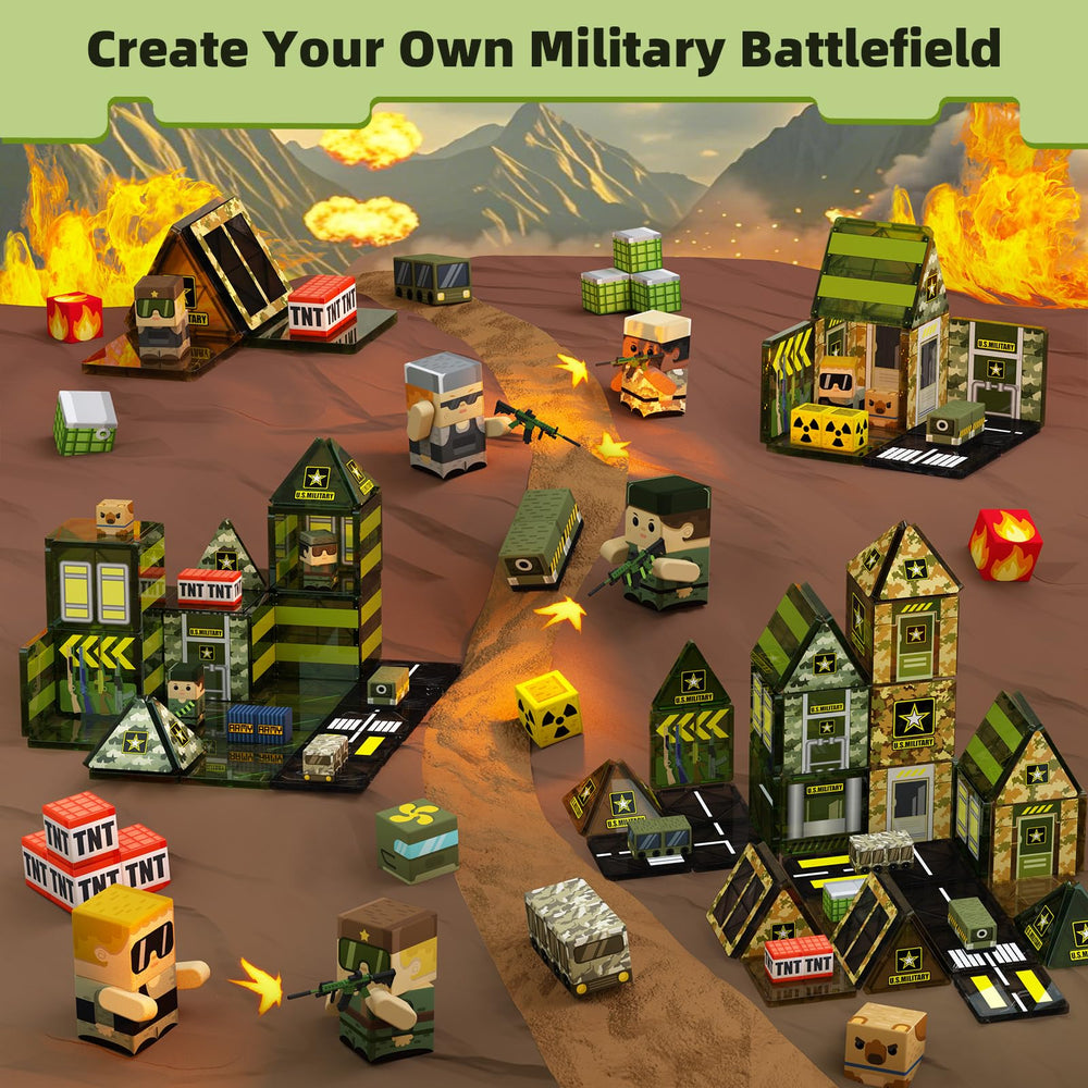 GobiDex army men with vehicles for imaginative, hands-on military play.
