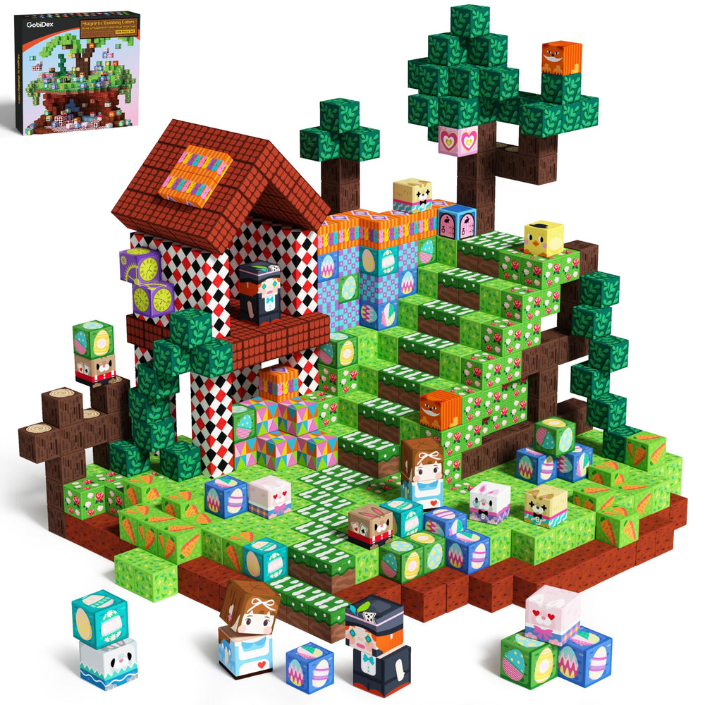 GobiDex Eggscapade blocks building scene promotes imaginative play