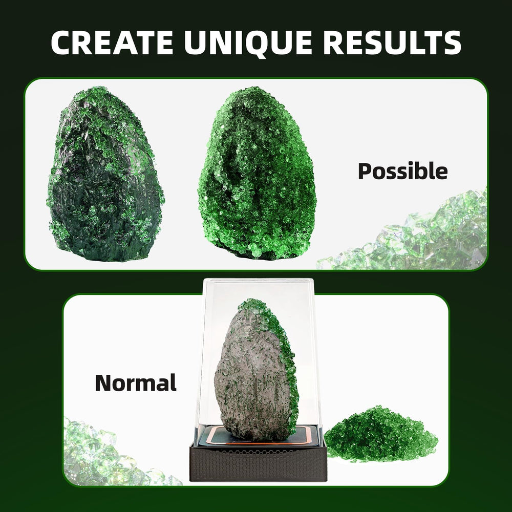 GobiDex Geodes display case highlights finished crystals beautifully