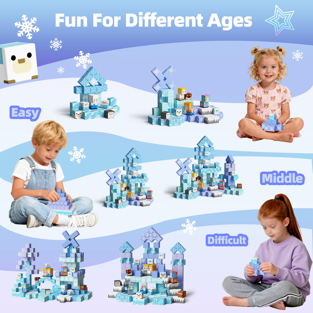 Close-up shows sturdy magnets for stable 3D structures.