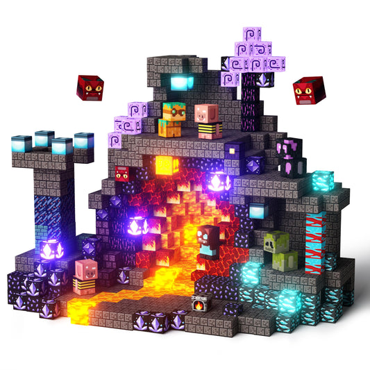 GobiDex magnetic-building-blocks assembly promotes coordination and creativity.