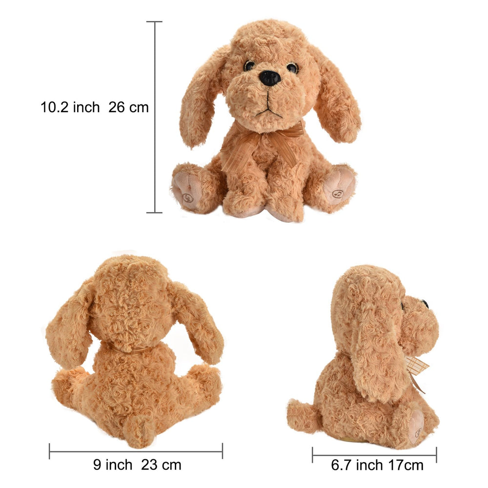 GOBRILLFUN Soft rose-fur Goldendoodle plush for cuddly comfort.