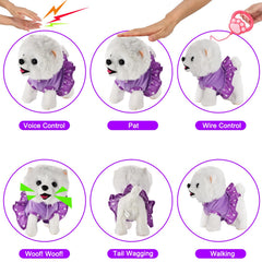 GOBRILLFUN Walking Dog Toy remote control action; kids steer lifelike motion during indoor play.
