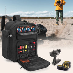 GOBUROS RC Backpack reinforced nylon and smooth zippers ensure durability.