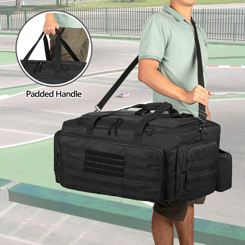 GOBUROS RC Car Bag Molle webbing area and patch area tailor your setup.