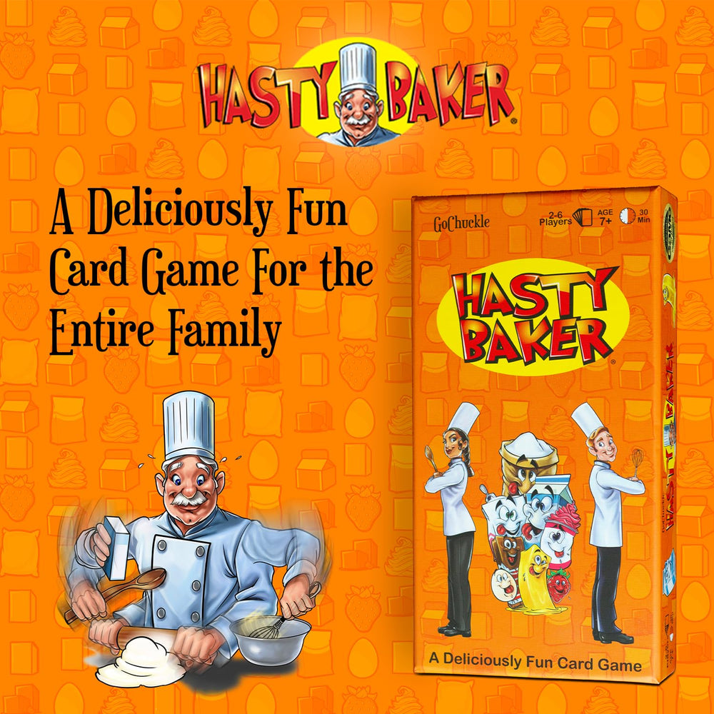 GoChuckle Hasty Baker cards spread across table for fast gameplay