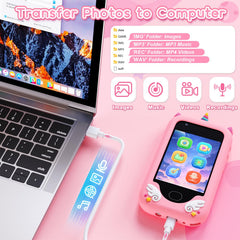 GOCINA Kids Phone dual cameras for photos and videos