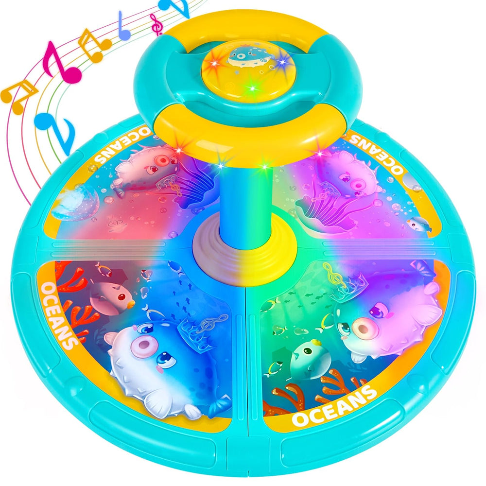 GODELAIF Sit and Spin on display, inviting indoor play and family fun.