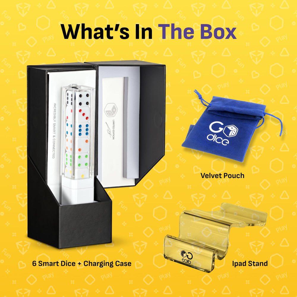 GoDice Full Pack 3D sensors provide precise dice results for fair play.