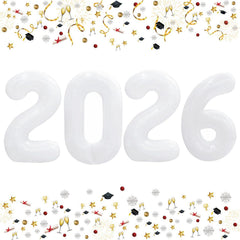 GOER 42inch 2026 number balloon white, ideal for large photo moments.