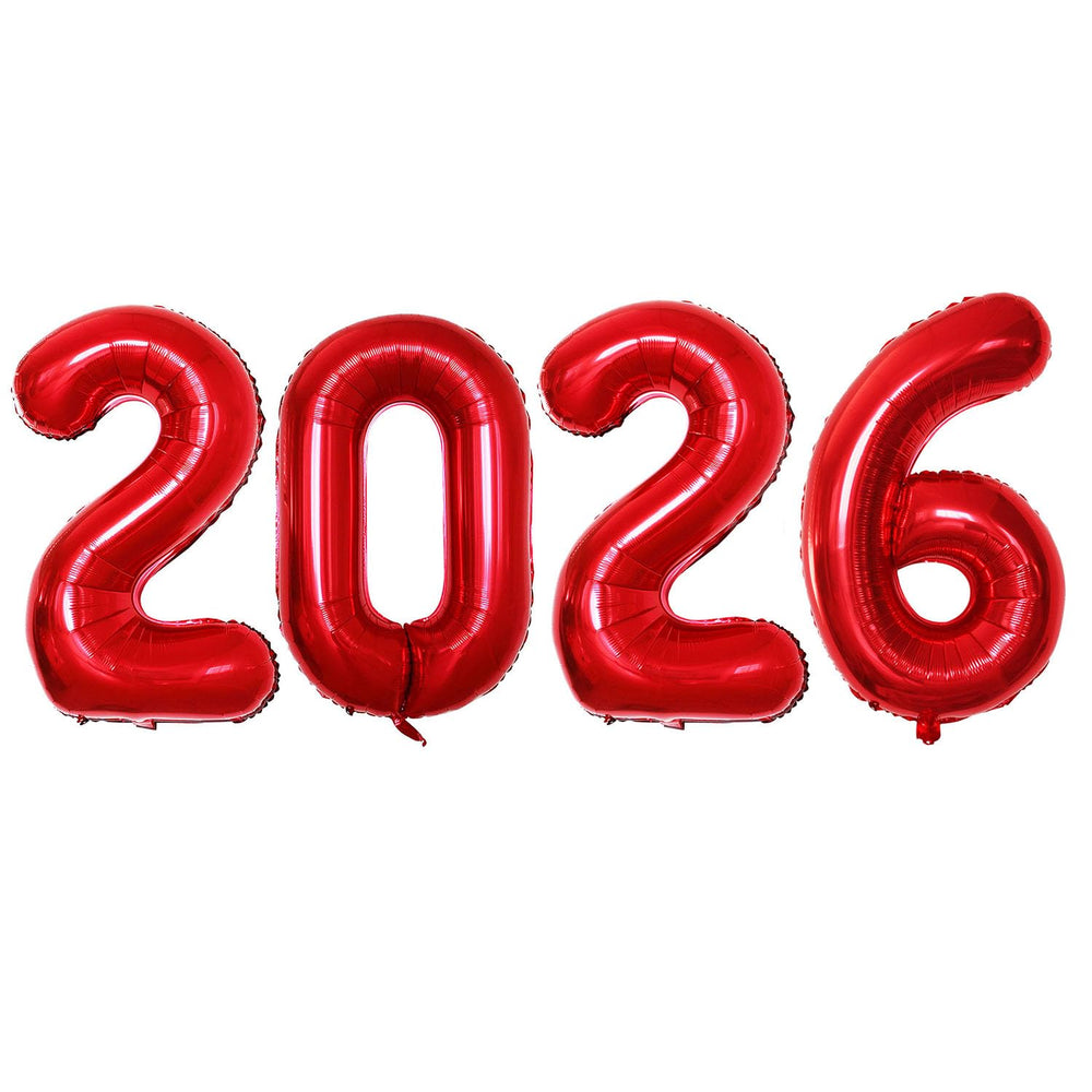 GOER 42 inch red foil number balloon for bold party decor