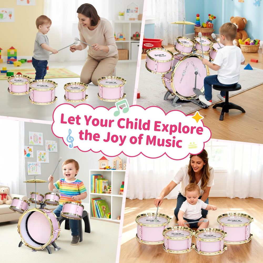 GoFujuco toddler drum set side drum 2 supporting creativity and auditory skills
