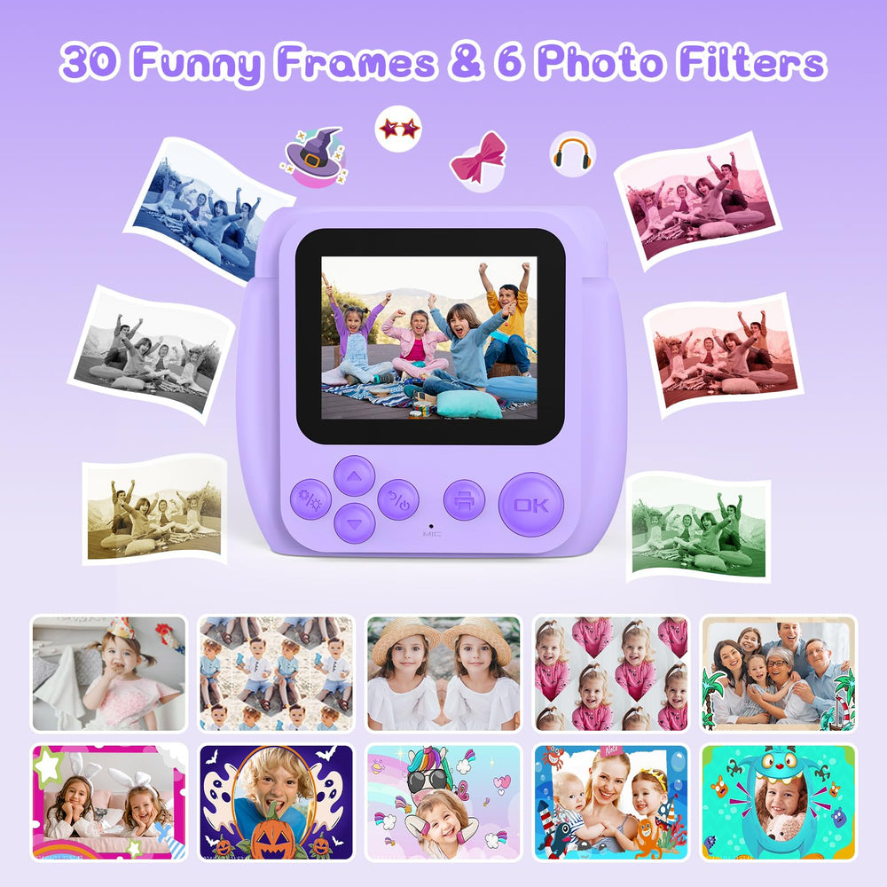 Gofunly kids camera instant print recording 1080P video on the go