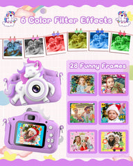 Gofunly Kids Camera 20MP HD lens for vivid play memories.