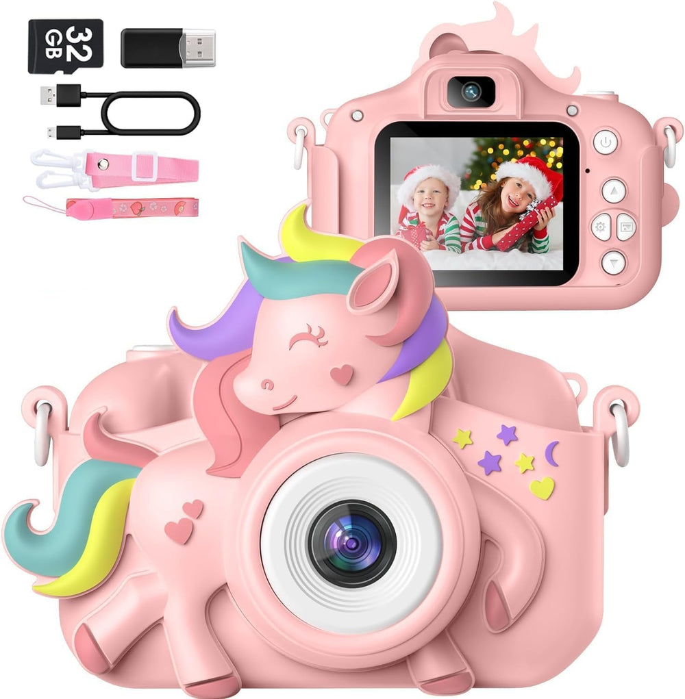Gofunly Kids Camera front view with bright screen for creative play
