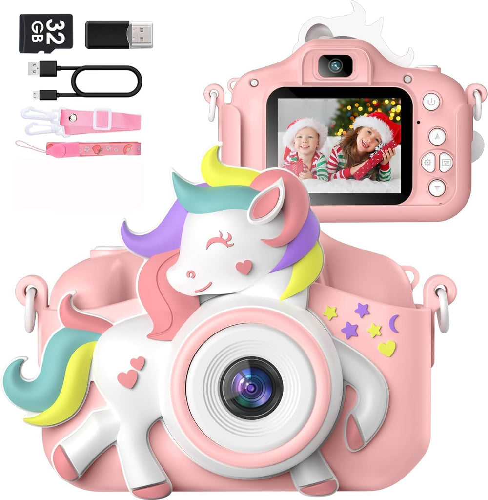 Gofunly kids camera with IPS screen captures bright selfies for young explorers.