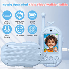 Gofunly kids walkie talkies rechargeable via USB-C for easy power