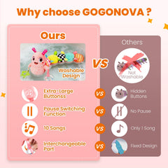 GoGonova caterpillar toy—ten songs to spark rhythm and independent play.