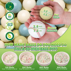 GOGOSO ball pit balls soft white cluster for cozy nesting spaces.
