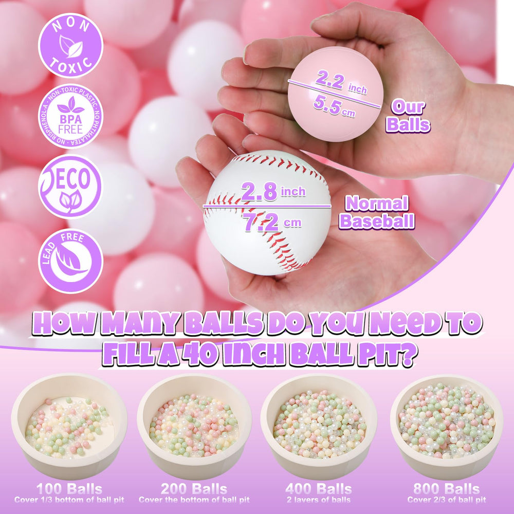 GOGOSO pink ball pit balls brighten party decor and playful sessions.