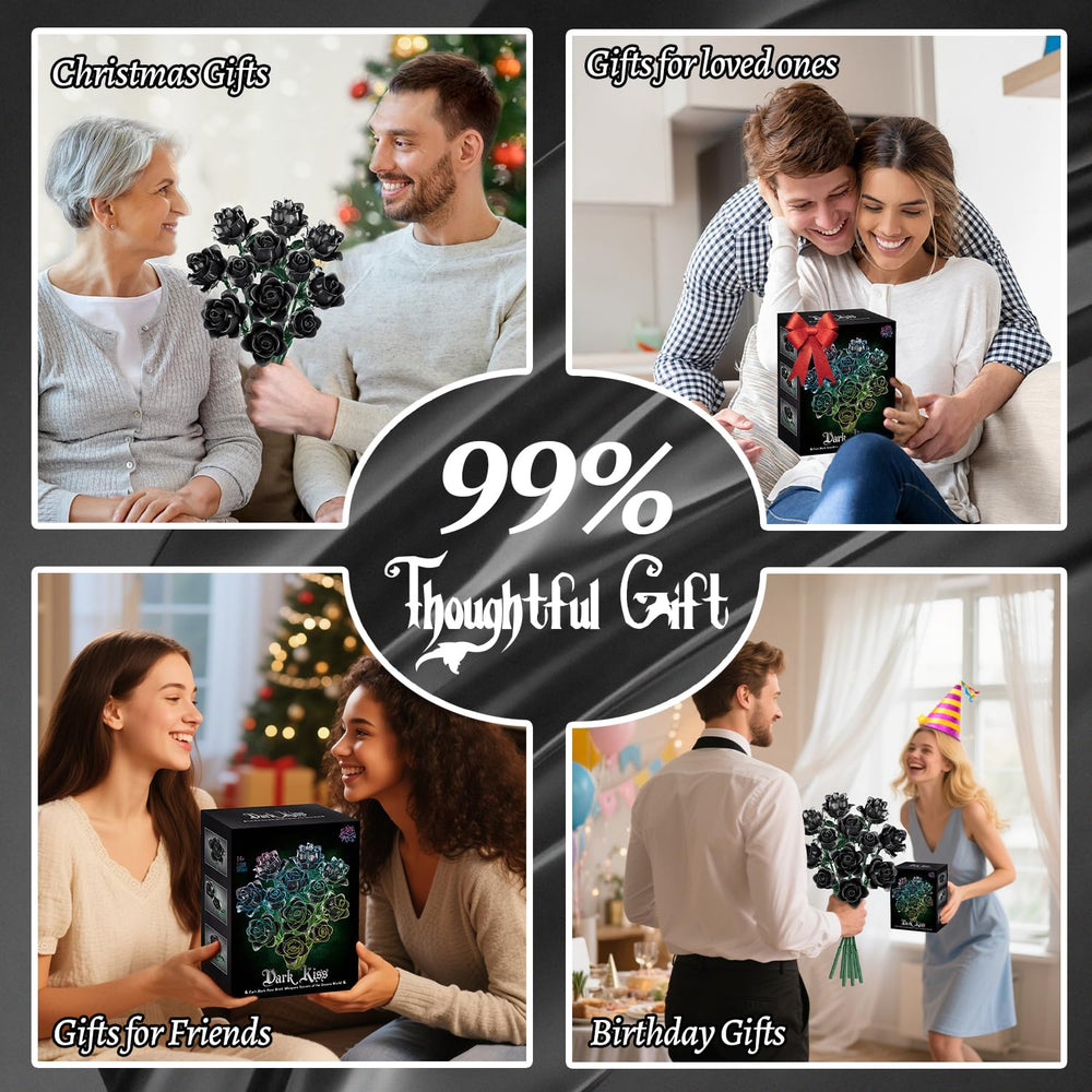 Gohero Black Roses Building Set gothic home decor addition.