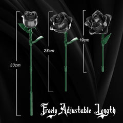 Gohero Black Roses Building Set enduring centerpiece for home or office.