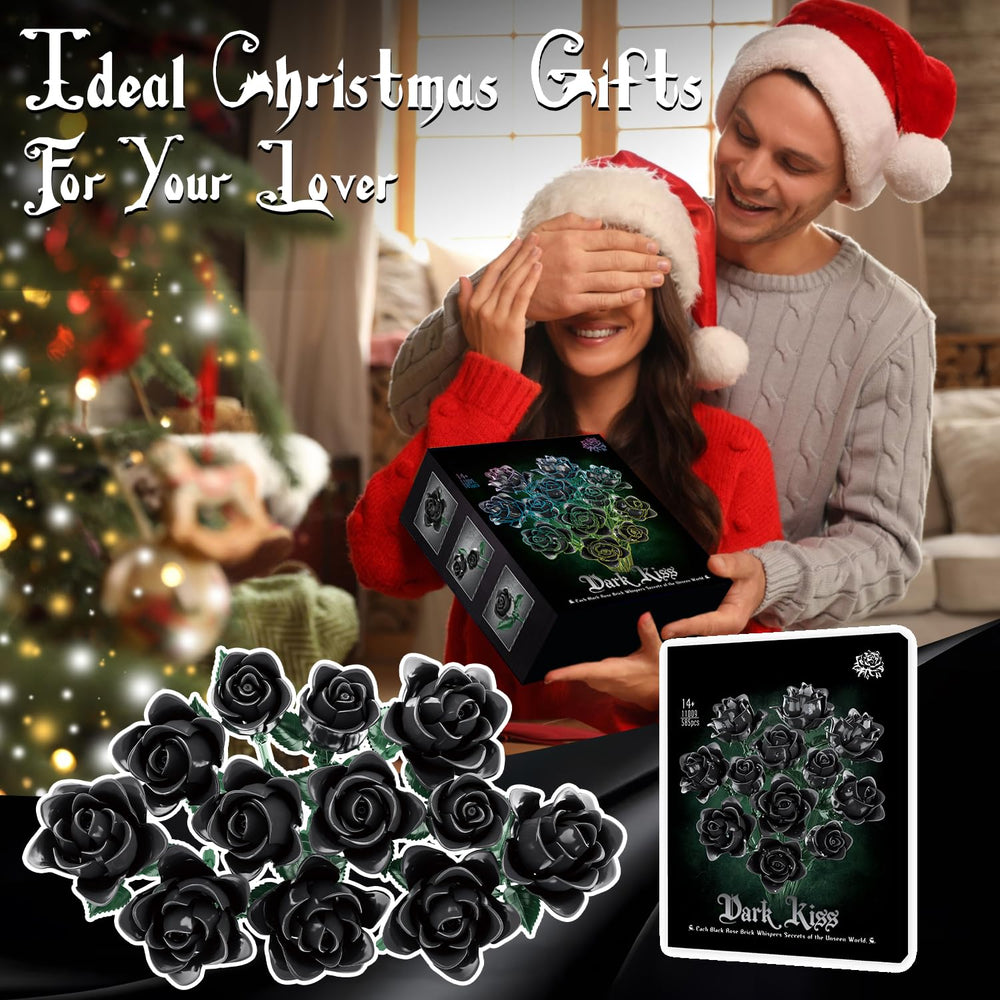 Gohero Black Roses Building Set swingable petals for dynamic displays.