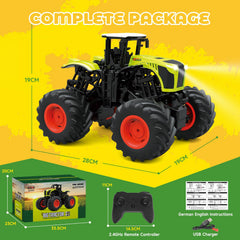 Gohero RC monster truck tractor lights and sounds for immersive night play.
