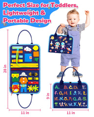 Gojmzo Busy Board travel-friendly design is ideal for car or plane travels.