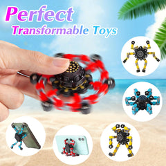 Gokeey transformable spinner creating robot shapes for imaginative play.
