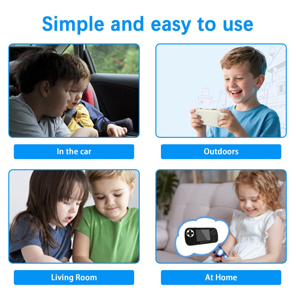 Golden Security handheld device in travel setup for on-the-go entertainment.