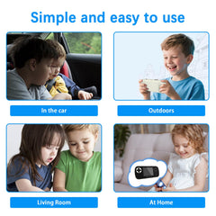 Golden Security handheld device in travel setup for on-the-go entertainment.