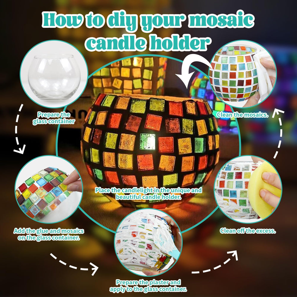 Goldentime colorful mosaic glass sheets add vibrant color to your decor.