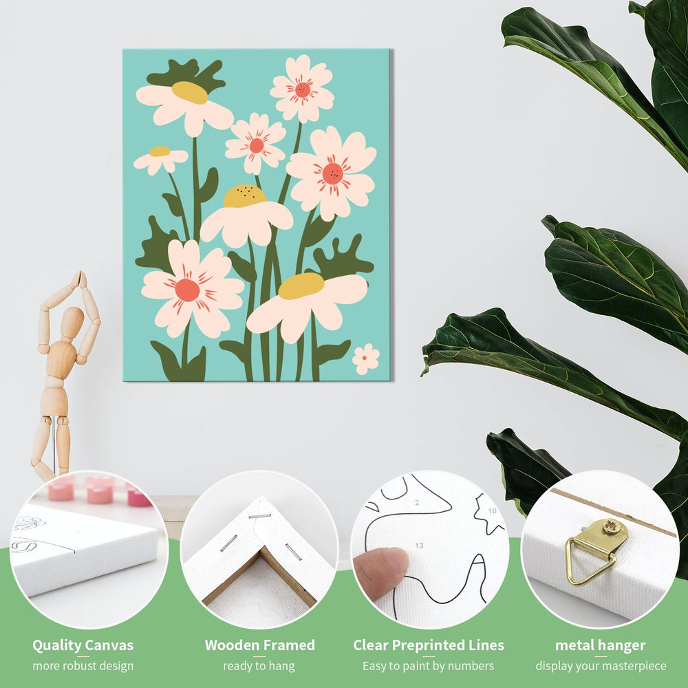 Goldentime easy numbered sections guide simplifies painting for beginners and kids alike.