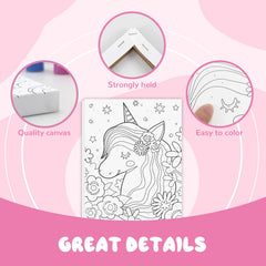 Goldentime flamingo canvas paint by numbers 8x10, kid-friendly painting activity.