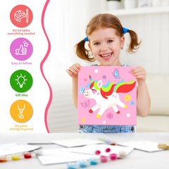 Goldentime Kids Paint by Number Kit featuring 17 paints for bright creativity