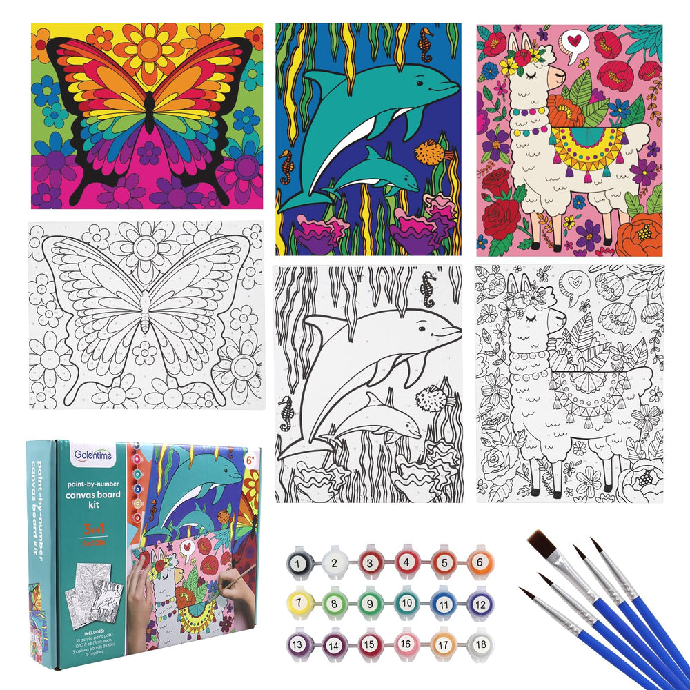 goldentime butterfly canvas kit for creative play with vivid colors