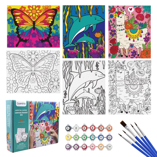 goldentime butterfly canvas kit for creative play with vivid colors
