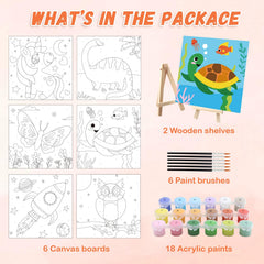 Goldentime paint by numbers butterfly canvas for kids, exploring color combinations