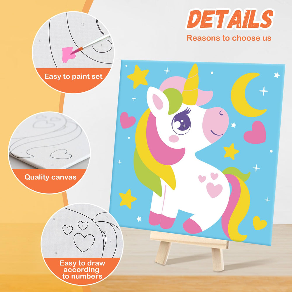 Goldentime paint by numbers dragon canvas for kids, encouraging bold color choices
