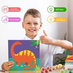 Goldentime paint by numbers owl canvas for kids, enhancing patience and fine motor skills