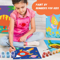 Goldentime paint by numbers space canvas for kids, sparking curiosity with vibrant hues