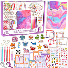 Goldge 109-piece journal kit packaging shows a ready-to-gift set for girls.