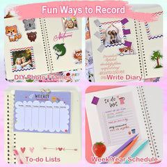 Goldge 109-piece planner notes section demonstrates daily to-dos and weekly planning.